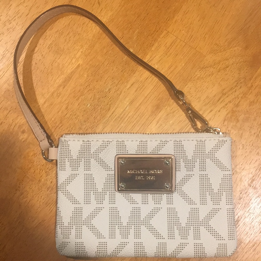 MK logo wristlet